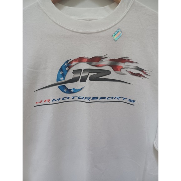 Dale Earnhardt Jr We‎ Salute You  Men's White Shirt JR Motorsports Medium  C - Picture 3 of 6